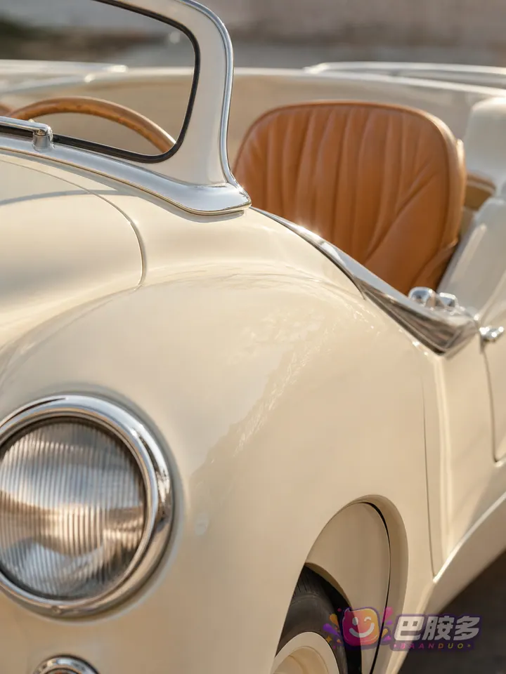复古奶油色小跑车 虚拟商品图 2