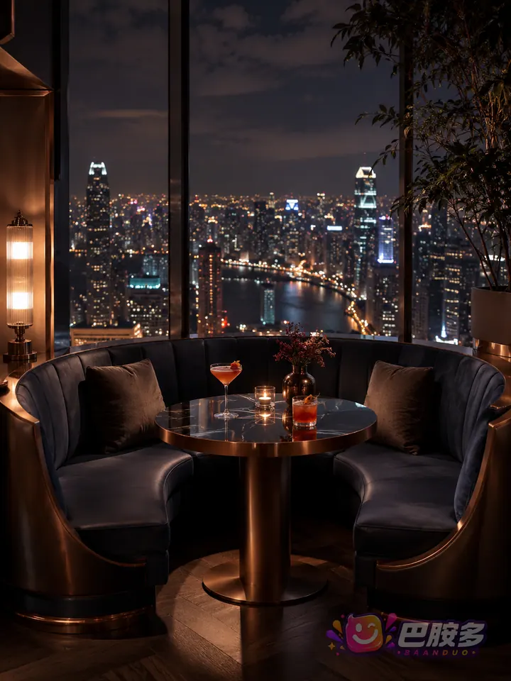 空中酒吧夜景卡座